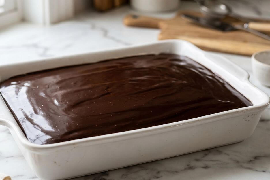 Boston Cream Poke Cake