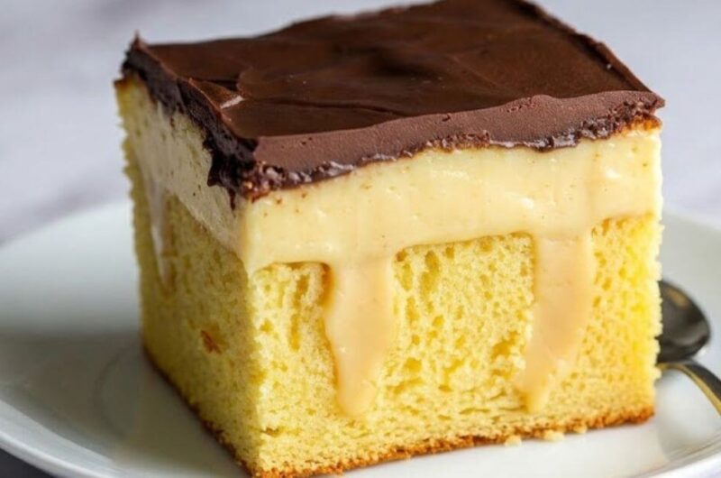 Boston Cream Poke Cake in Just 30 Minutes Flat