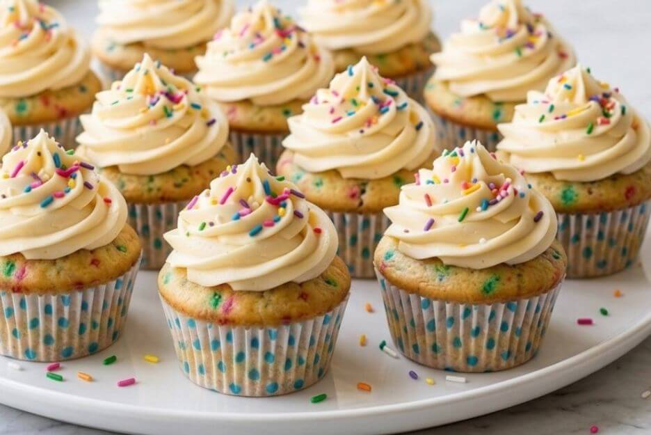 Festive Funfetti Cupcakes