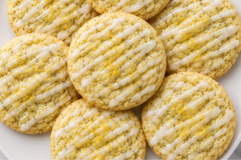 Lemon Poppy Seed Cookies With Lemon Glaze