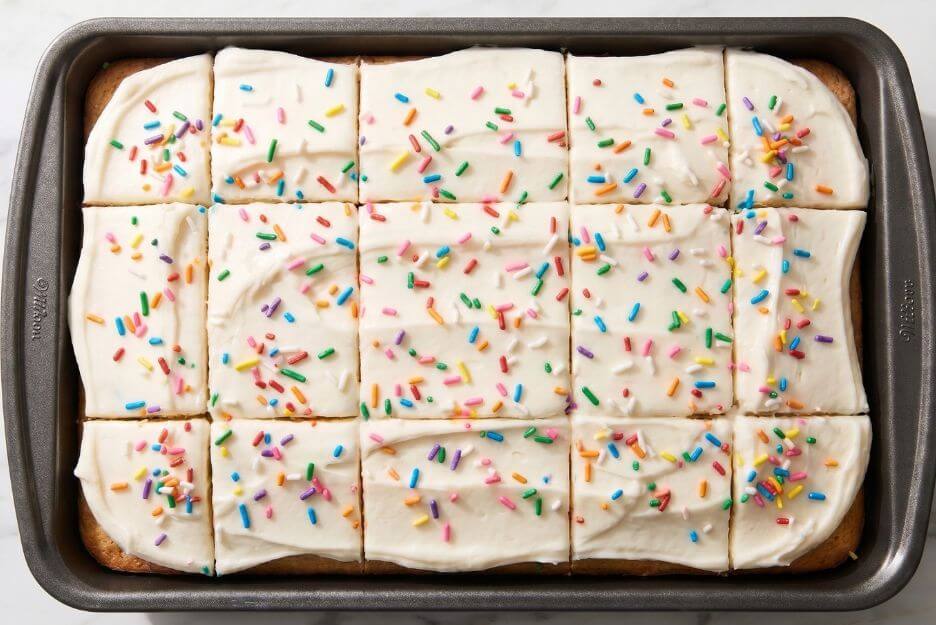 vanilla sheet cake recipes