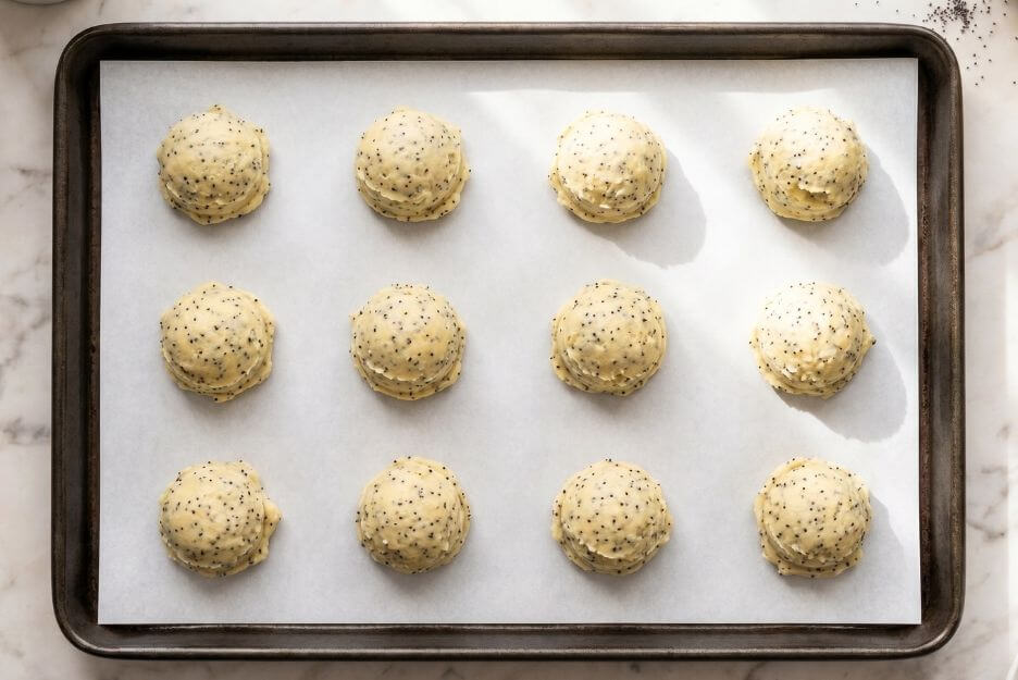 Scoop and space the dough