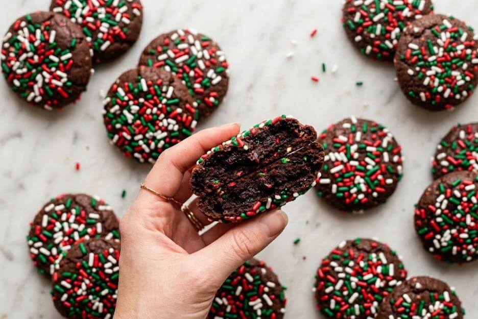 Simple chocolate sprinkle cookies Recipe