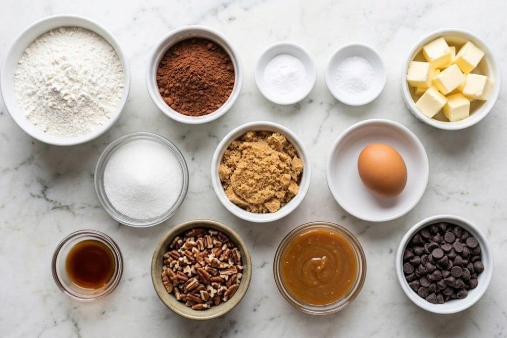 Ingredients for Turtle Cookies